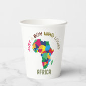 Afrika continent papieren bekers (Achterkant)