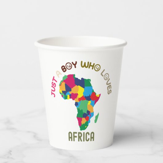 Afrika continent papieren bekers (Voorkant)
