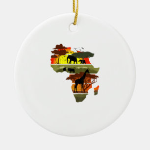 Afrika Continent Sunset Safari Natuur Wild Life Keramisch Ornament