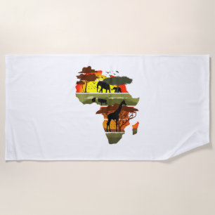 Afrika Continent Sunset Safari Natuur Wild Life Strandlaken