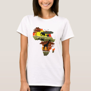 Afrika Continent Sunset Safari Natuur Wild Life T-shirt