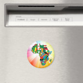 Afrika Continent Vlaggenkaart 2 Magneet (Insitu (Vaatwasser))