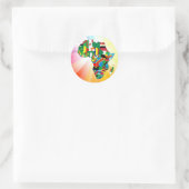 Afrika Continent Vlaggenkaart 2 Ronde Sticker (Tas)