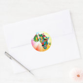 Afrika Continent Vlaggenkaart 2 Ronde Sticker (Envelop)
