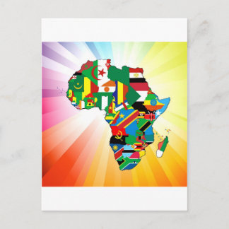 Afrika - Continentale vlaggenkaart 2 Briefkaart