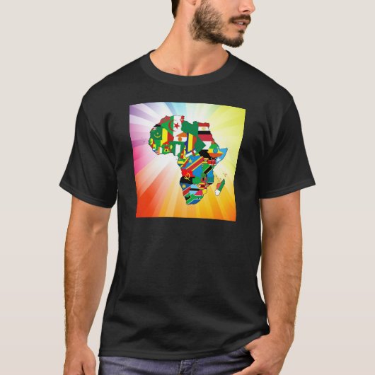 Afrika - Continentale vlaggenkaart 2 T-shirt (Voorkant)