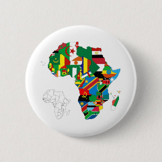 Afrika - Continentale vlaggenkaart Ronde Button 5,7 Cm