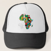 Afrika - Continentale vlaggenkaart Trucker Pet (Voorkant)
