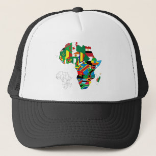 Afrika - Continentale vlaggenkaart Trucker Pet