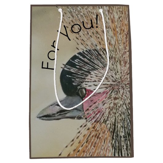 AFRIKA CROWN CRANE MEDIUM CADEAUZAKJE (Voorkant)