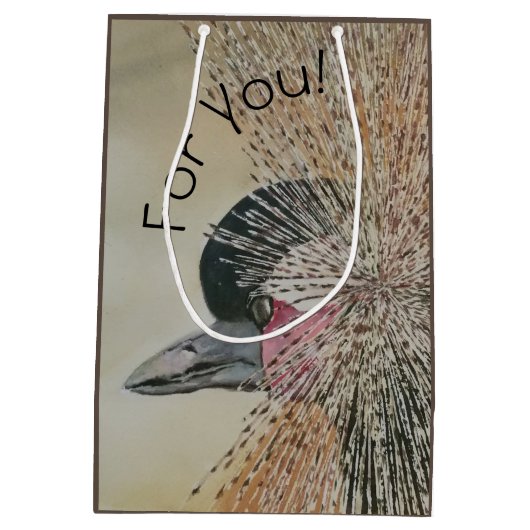 AFRIKA CROWN CRANE MEDIUM CADEAUZAKJE (Achterkant)