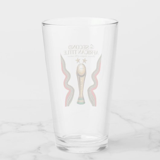Afrika Cup in Marokko Glas (Achterkant)
