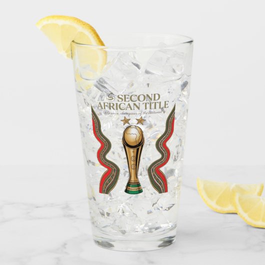 Afrika Cup in Marokko Glas (Voorkant ijs)