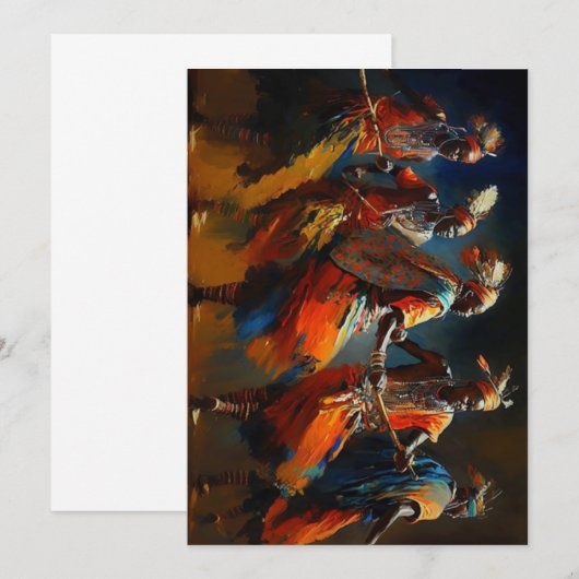 Afrika Dans van de Maasai - Huwelijksuitnodiging Kaart (Voorkant / Achterkant)