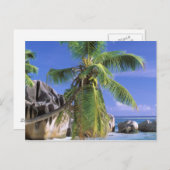 Afrika, de Seychellen, La Digue Island. Graniet 2 Briefkaart (Voorkant / Achterkant)