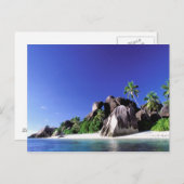 Afrika, de Seychellen, La Digue Island. Graniet 3 Briefkaart (Voorkant / Achterkant)