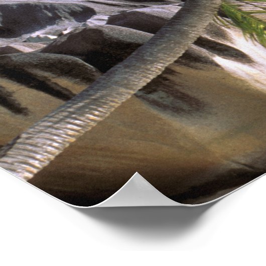 Afrika, de Seychellen, La Digue Island. Graniet Poster (Hoek)