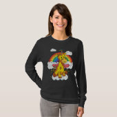Afrika Dier Regenboog Girafficorn Fantasy Giraffe T-shirt (Voorkant volledig)