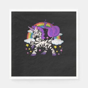 Afrika Dier Regenboog Zebracorn Leuke Zebra Fantas Servet