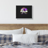 Afrika Dier Regenboog Zebracorn Schattig Zebra Fan Canvas Afdruk (Insitu (Slaapkamer))