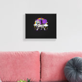 Afrika Dier Regenboog Zebracorn Schattig Zebra Fan Canvas Afdruk (Insitu (Woonkamer))