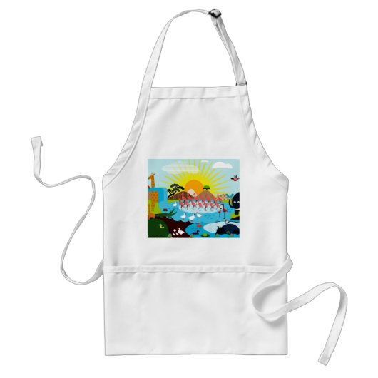 Afrika - Dieren Standaard Schort (Voorkant)