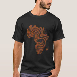 Afrika DNA Thumbprint vlag Afrika Pride Design voo T-shirt