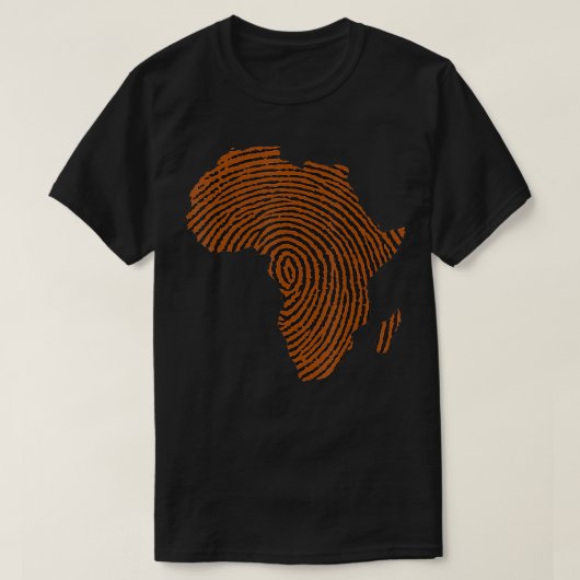 Afrika DNA Thumbprint vlag Afrika trots ontwerp vo T-shirt (Design voorkant)