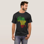 Afrika DNA Vingerafdruk  Retro Kaart African P T-shirt (Voorkant volledig)
