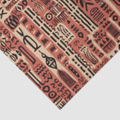 Afrika Dogon Mali Etnische Tribale Waterverf Patro Tissuepapier (Detail)