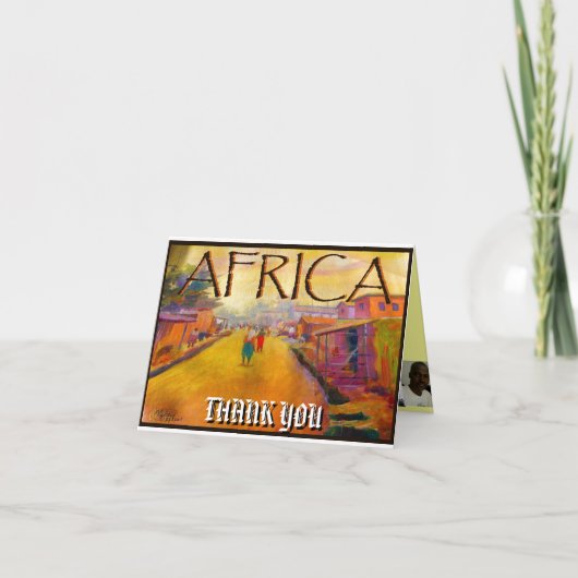 AFRIKA DOOR MOJISOLA GBADAMOSI OKUBULE BEDANKKAART (Voorkant)