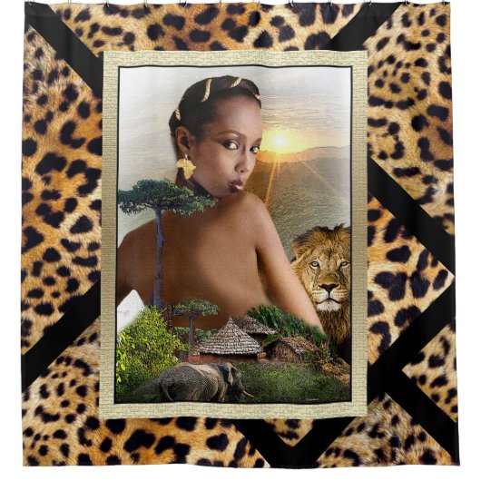 Afrika Douchegordijn (Voorkant)