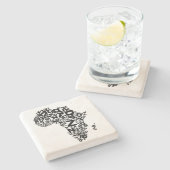 Afrika (Duits) Stenen Onderzetter (Zijkant)