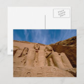 Afrika, Egypte, Abu Simbel, Ramses II en Briefkaart (Voorkant / Achterkant)