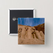 Afrika, Egypte, Abu Simbel, Ramses II en Vierkante Button 5,1 Cm (Voorkant /achterkant)