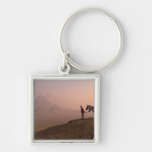 Afrika, Egypte, Caïro, Giza, Giza piramides bij Sleutelhanger