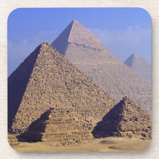 Afrika, Egypte, Caïro, Giza. Grote piramiden Bier Onderzetter (Voorkant)