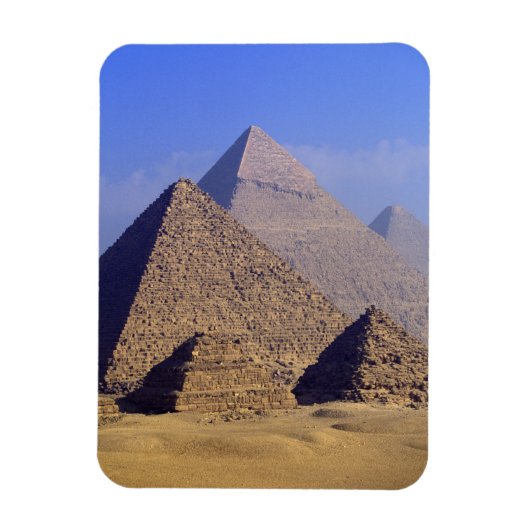 Afrika, Egypte, Caïro, Giza. Grote piramiden Magneet (Verticaal)