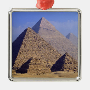 Afrika, Egypte, Caïro, Giza. Grote piramiden Metalen Ornament