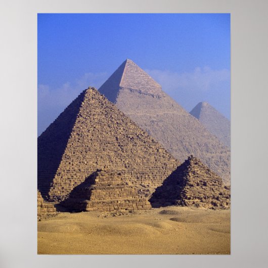 Afrika, Egypte, Caïro, Giza. Grote piramiden Poster (Voorkant)