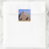 Afrika, Egypte, Caïro, Giza. Grote piramiden Vierkante Sticker (Tas)