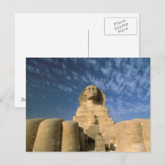 Afrika, Egypte, Caïro, Giza Plateau. Sphinx Briefkaart (Voorkant / Achterkant)