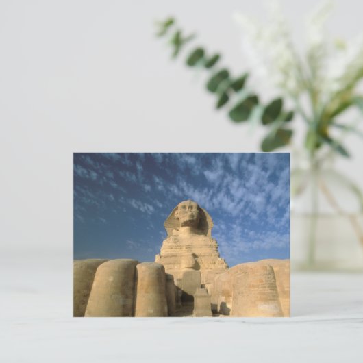 Afrika, Egypte, Caïro, Giza Plateau. Sphinx Briefkaart (Staand voorkant)