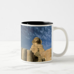 Afrika, Egypte, Caïro, Giza Plateau. Sphinx Tweekleurige Koffiemok