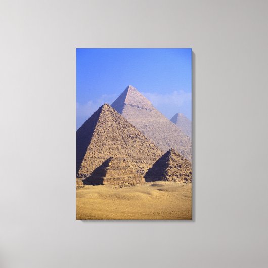 Afrika, Egypte, Caïro, Gizeh. Grote piramiden Canvas Afdruk (Voorkant)