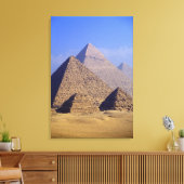 Afrika, Egypte, Caïro, Gizeh. Grote piramiden Canvas Afdruk (Insitu (Woonkamer))