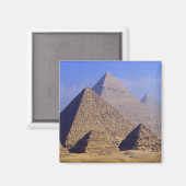 Afrika, Egypte, Caïro, Gizeh. Grote piramiden Magneet (Voorkant / Achterkant)