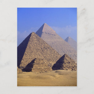 Afrika, Egypte, Caïro, Gizeh. Grote piramides Briefkaart