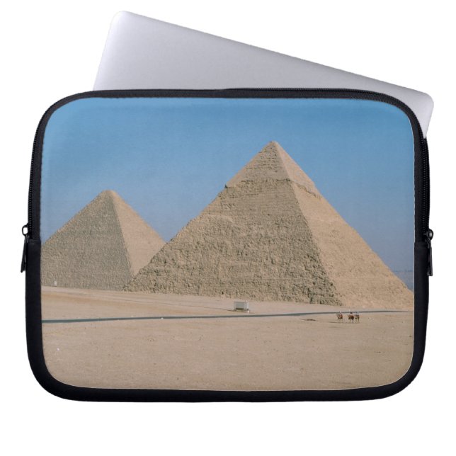 Afrika - Egypte - Caïro - Grote Piramides van Gize Laptop Sleeve (Voorkant)