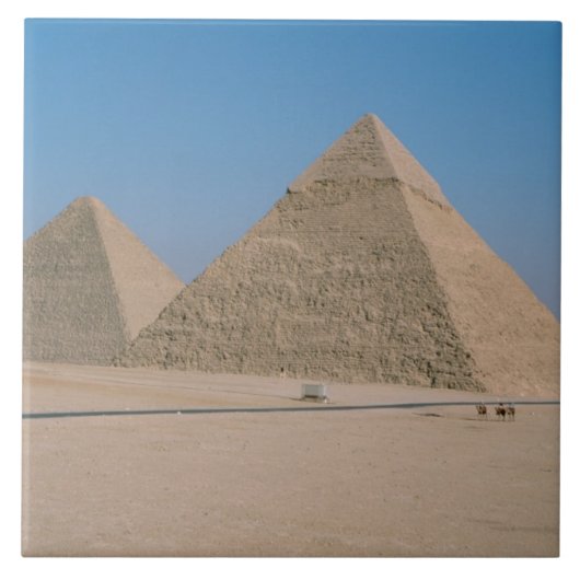 Afrika - Egypte - Caïro - Grote Piramides van Gize Tegeltje (Voorkant)